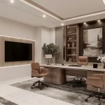 مكتب المدير: توازن بين الأناقة والكفاءة.