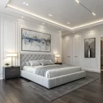 غرفة نوم تجمع بين الراحة والفخامة في كل زاوية.