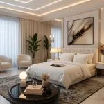 تناغم الألوان والإضاءة يعكس روح الدفء والسكينة.