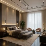 غرفة نوم هادئة، مثالية للهروب من ضغوط الحياة اليومية.