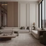 تصميم غرفة معيشة بلمسات عصرية.