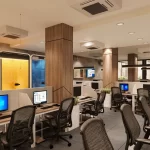 modern office interior designs- open layout style